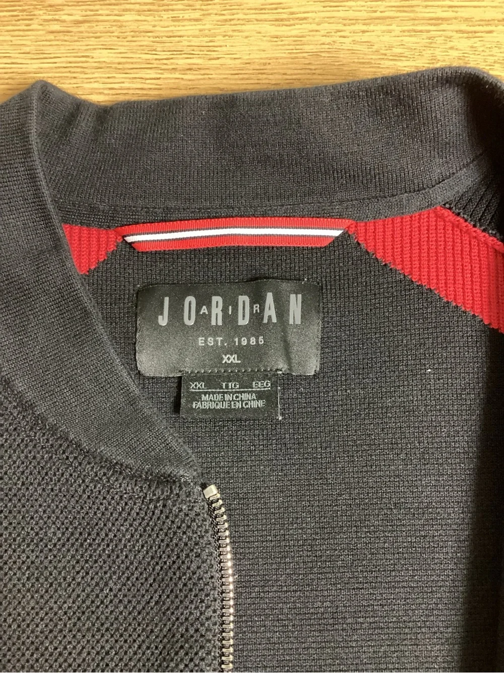 Nike Air Jordan Sportswear Tech Knit “Bred” Full-Zip sweater Jacket, Size: 2XL